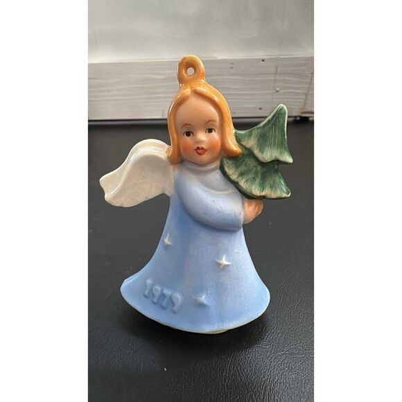 Vintage Goebel Annual Ornament 1979 Second Edition Blue Angel Christmas - Picture 1 of 3